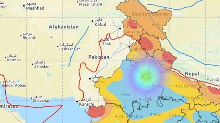 अफगानिस्तान, पाकिस्तान में 5.8 तीव्रता का भूकंप व भारत के 7 राज्यों में झटके