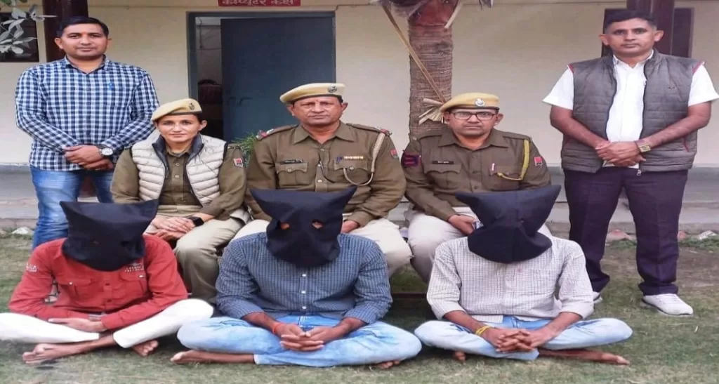 अपहरण कर मारपीट और 5 लाख की लूट के मामले का खुलासा, जोधपुर से तीन आरोपी बापर्दा गिरफ्तार