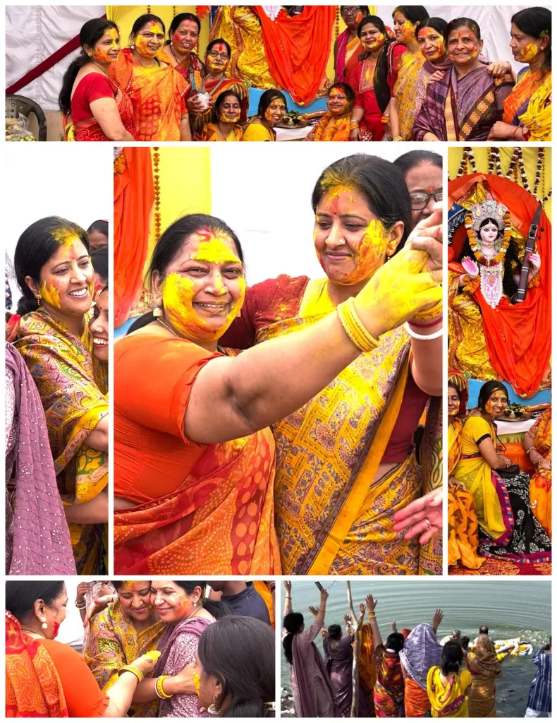 प्रवासी मैथिली महिला मंच ने चंदलाई बांध में और राजस्थान मैथिल परिषद ने कनौता बांध में किया मां सरस्वती की प्रतिमा का विसर्जन
